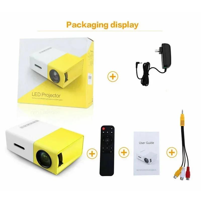 Новый светодиодный мини-проектор YG300 Pro 480x272 пикселей поддержка HD 1080P