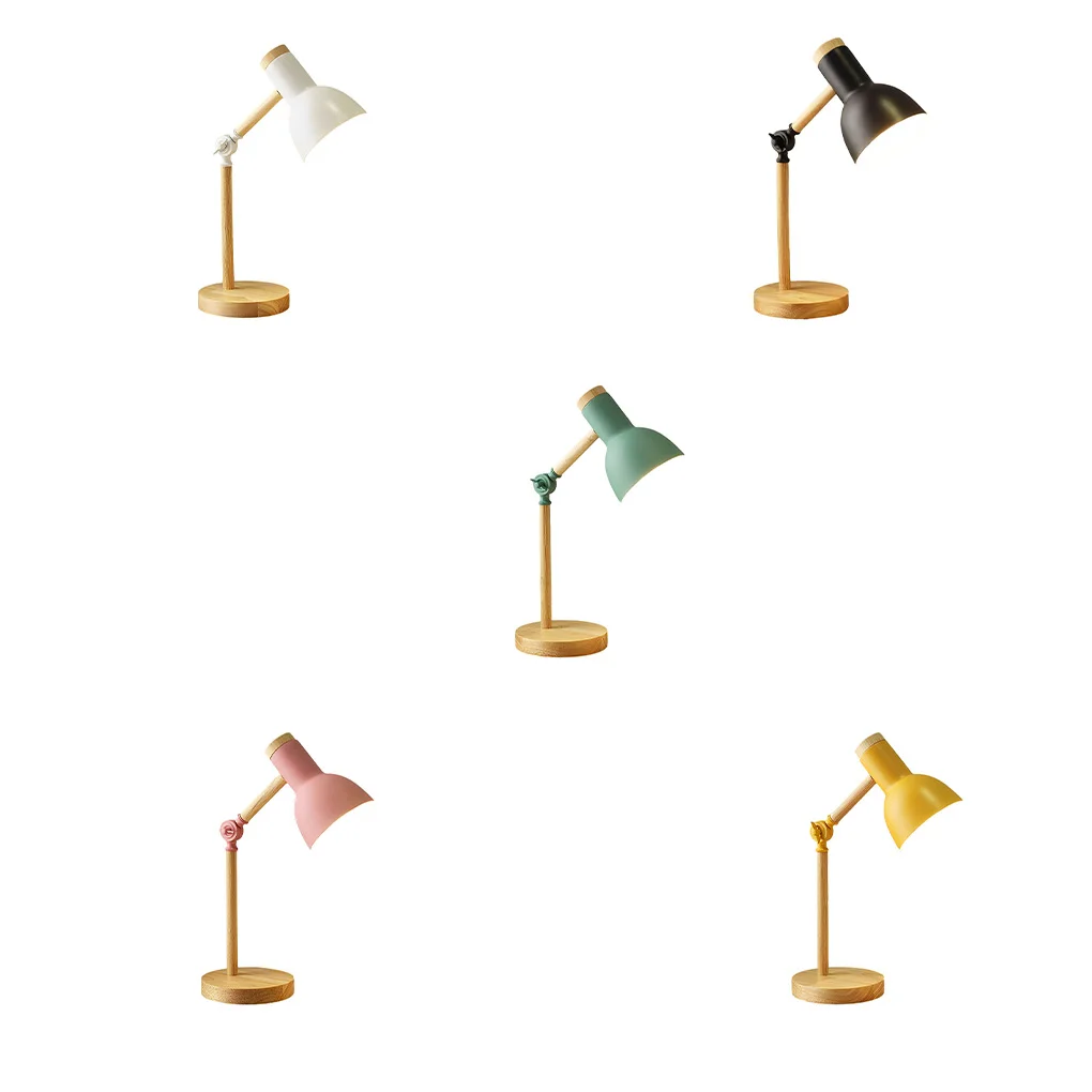 

Household Adjustable Studying Table Lamp with Bulb Simple Design Living Room Desk Light Eye Protection White Warm EU