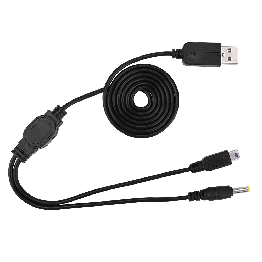 2 in 1 USB Charger Cable For PSP 2000 for PSP 3000 for PS3 Charging Transfer Data Powe Cord For Sony PSP 2000 Power Cable 1.2m