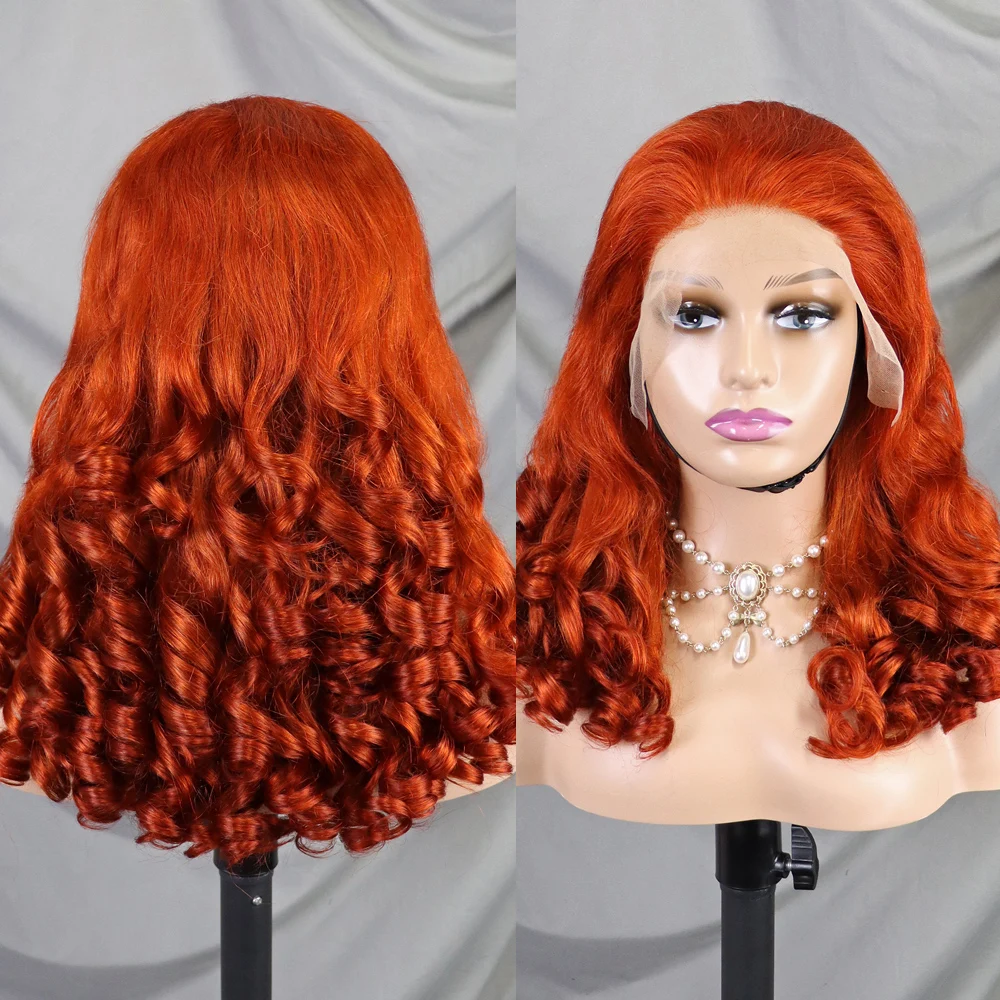 Имбирный цвет 300 Плотность 100% человеческие волосы Свободная волна Фуми Упругий