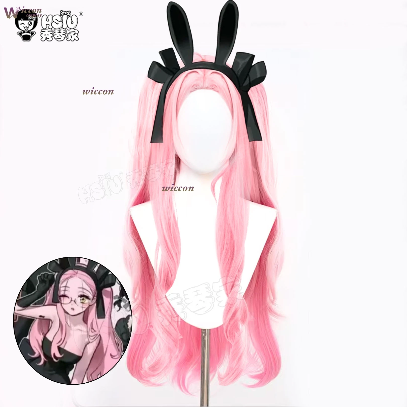 WuHu Bunny Alien Stage Alien Stage Mizi Косплей Aniplus Cafe Черное платье наряд Сексуальный кролик для девочек Хэллоуин Женская одежда Парик (art.: 3920d24cbbdb5) - 3920d24cbbdb5