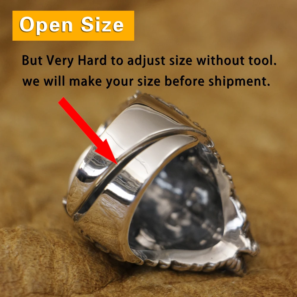 Open 925 Sterling Silver Jesus Christ Ring Biker Punk TA434A US Size 8~15