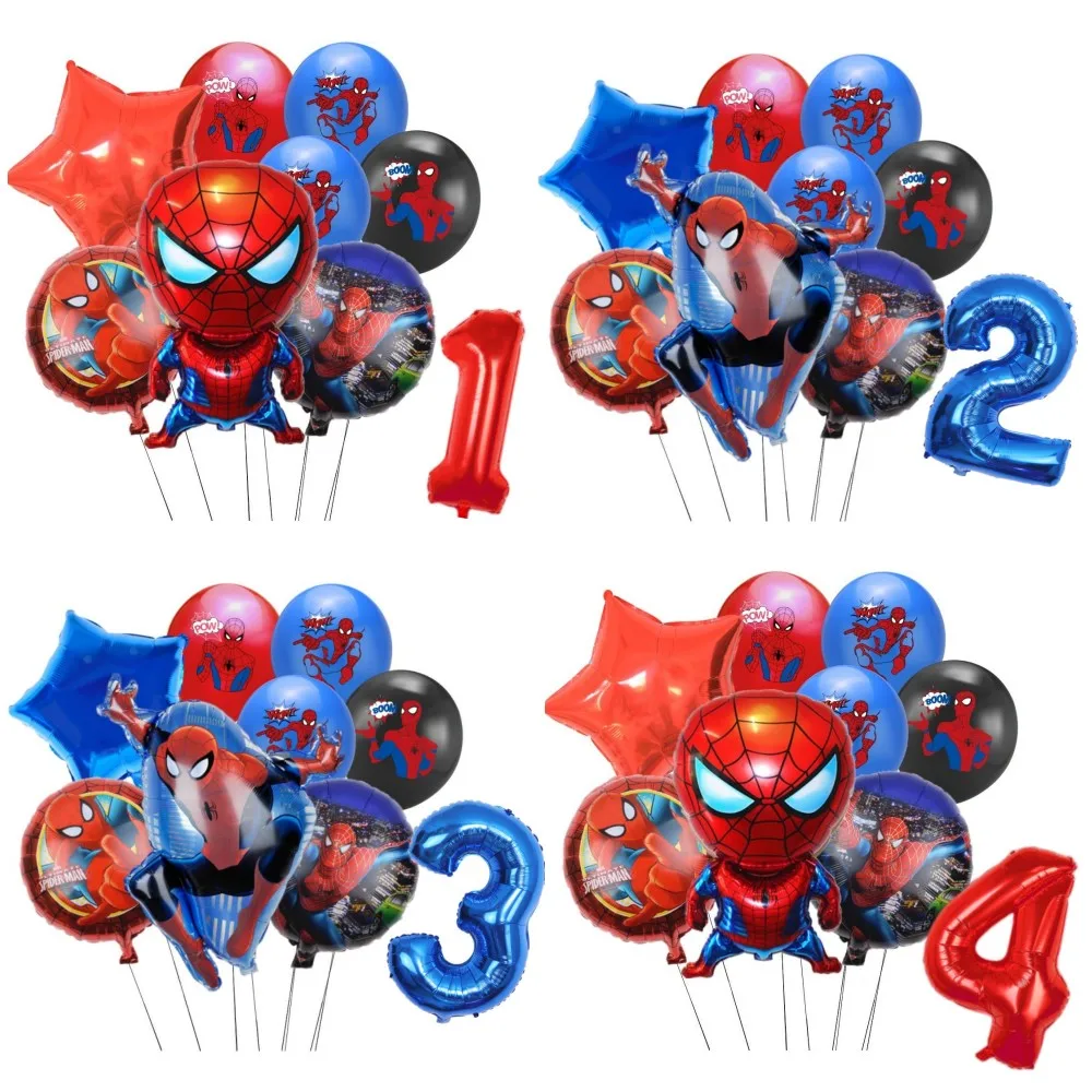 9pcs Superhero Spiderman Party Balloons Spider 32