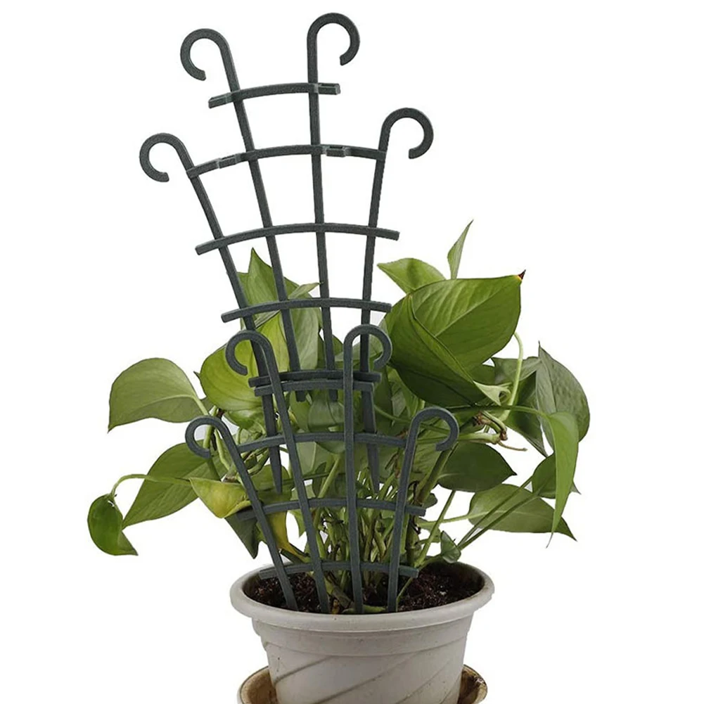 

2pcs 2 Stake Flower For Pots Plastic Vine DIY Plant Trellis Garden Vegetable Climbing Support Balcony Indoor Outdoor Stackable