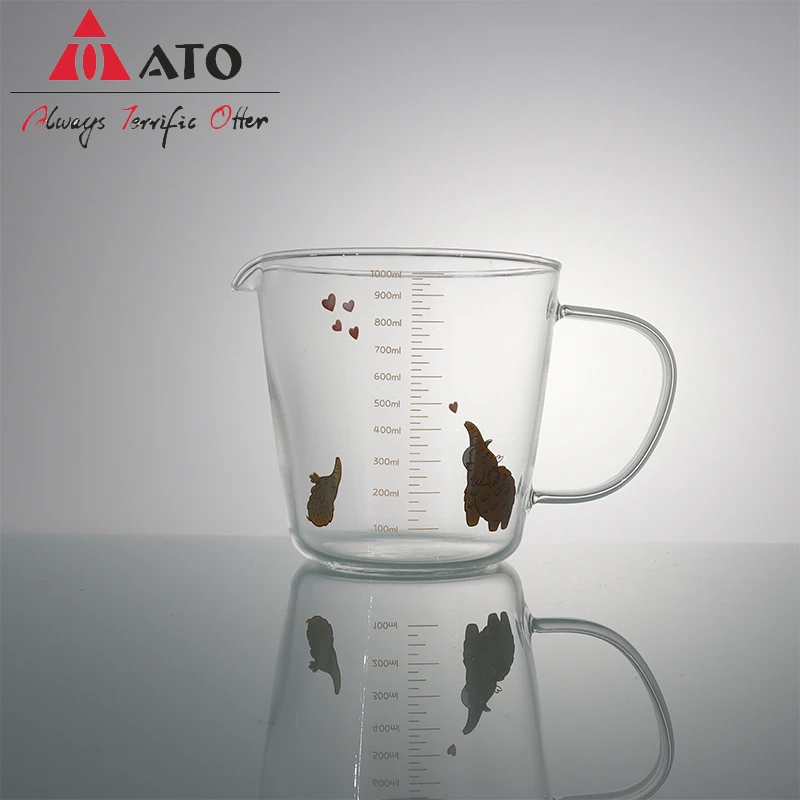 

1000ml 33.8OZ Unique Royal Wholesale Luxury Fancy Vintage Transparent Printing Tea Cup with Handle