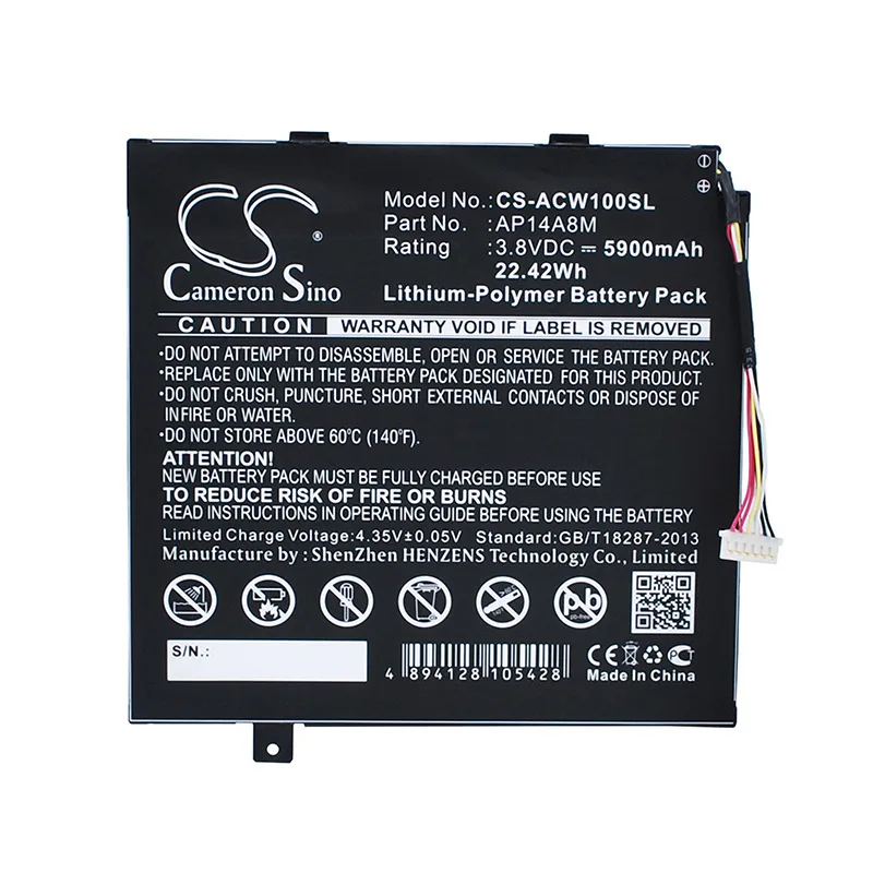 

Applicable Ac er Iconia Tab 10 A3-A20 AP14A8M tablet battery