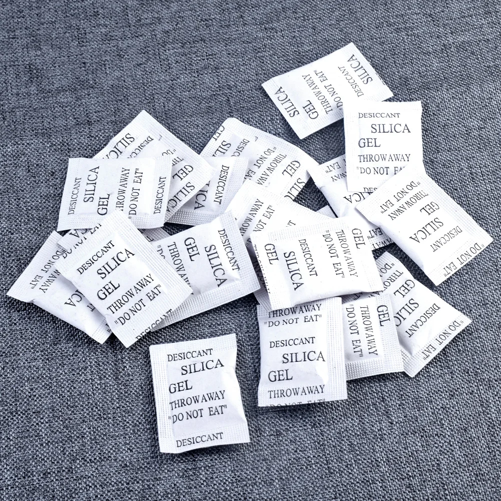 

500/1000 Packs Non-Toxic Silica Gel Desiccant Damp Moisture Dehumidifier For Kitchen Living Absorber Bag Clothes Food Storage
