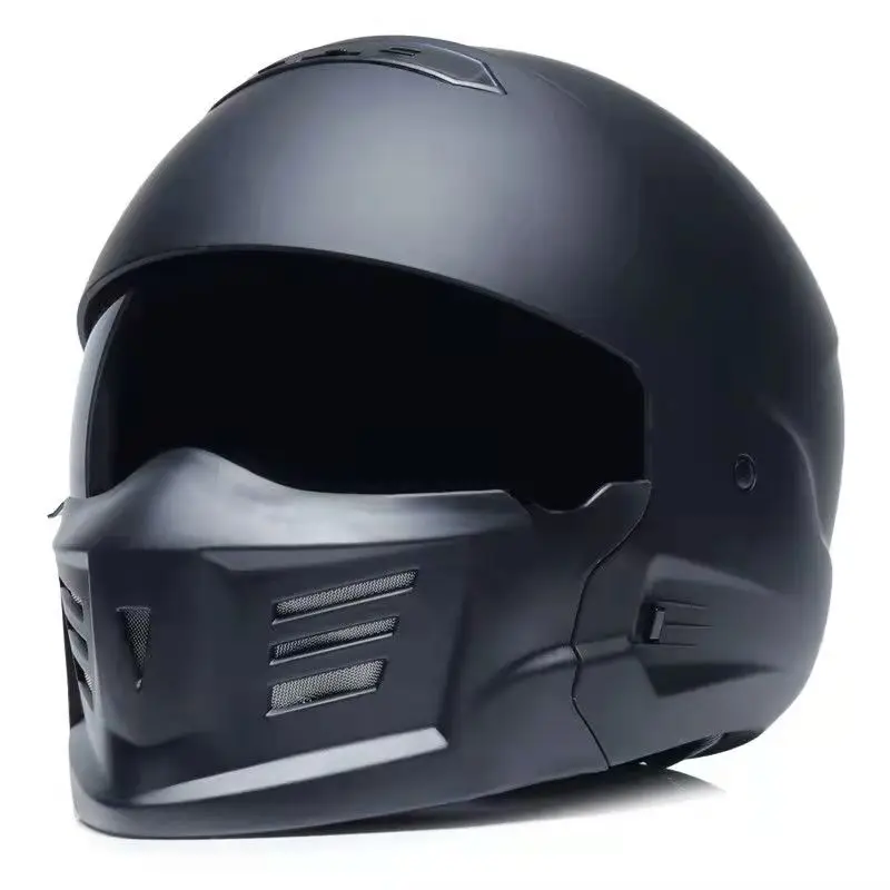Enlarge Retro warrior black scorpion helmet men's combination helmet cruiser half helmet four seasons motorcycle helmet