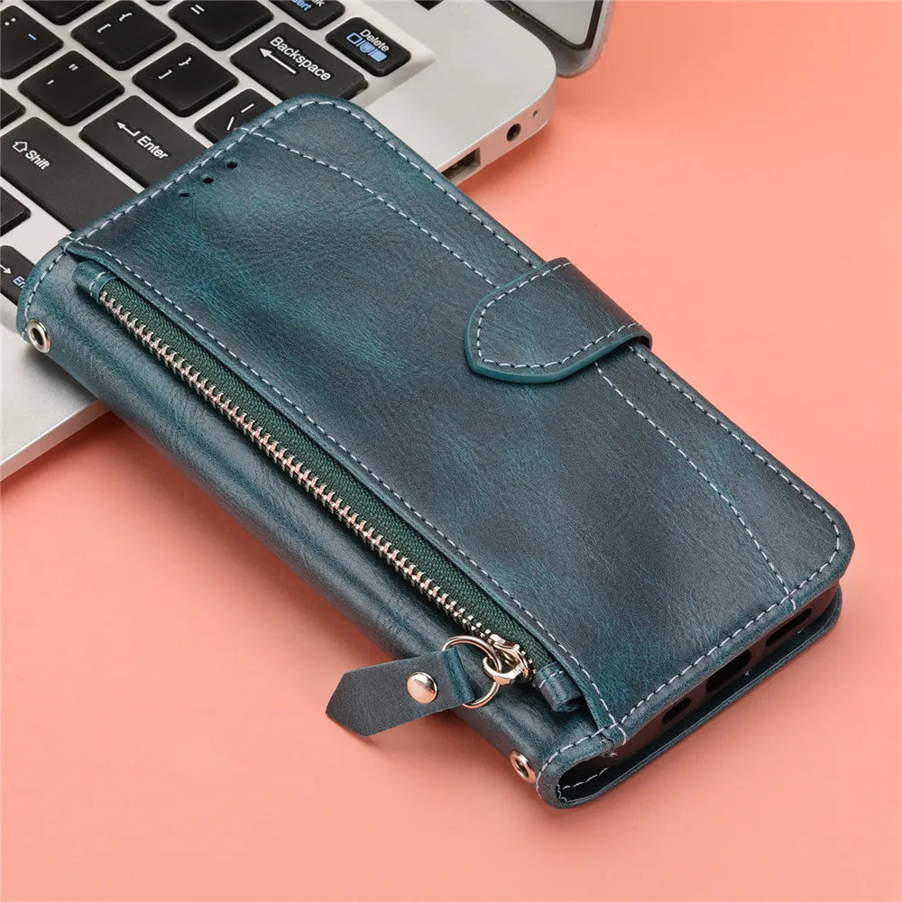 

Flip Case for iPhone 13 5G Luxury Zipper Leather Texture Wallet Cover iPhone 13 12 Mini 11 Pro Max Xs X Xr 7 8 Plus SE 2022 Case