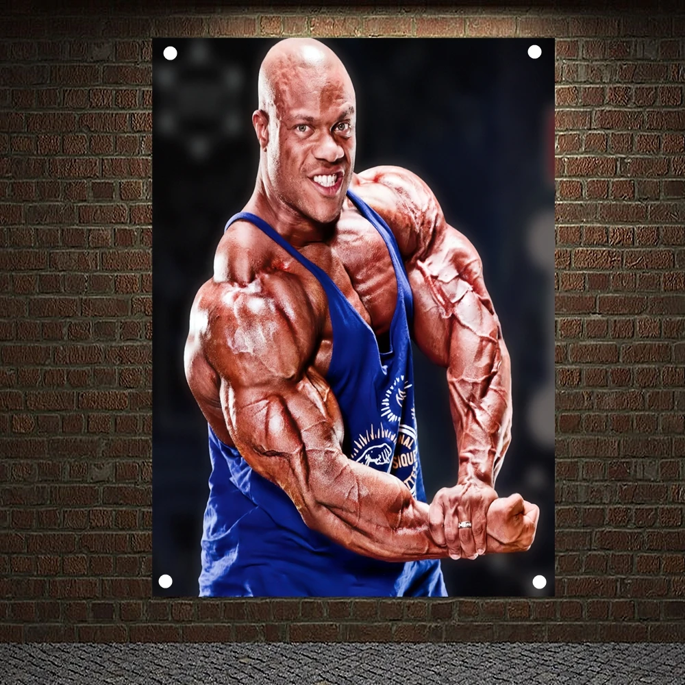 

Bodybuilder Motivational Workout Posters Exercise Bodybuilding Banners Wall Art Flags Canvas Painting Tapestry Gym Wall Decor