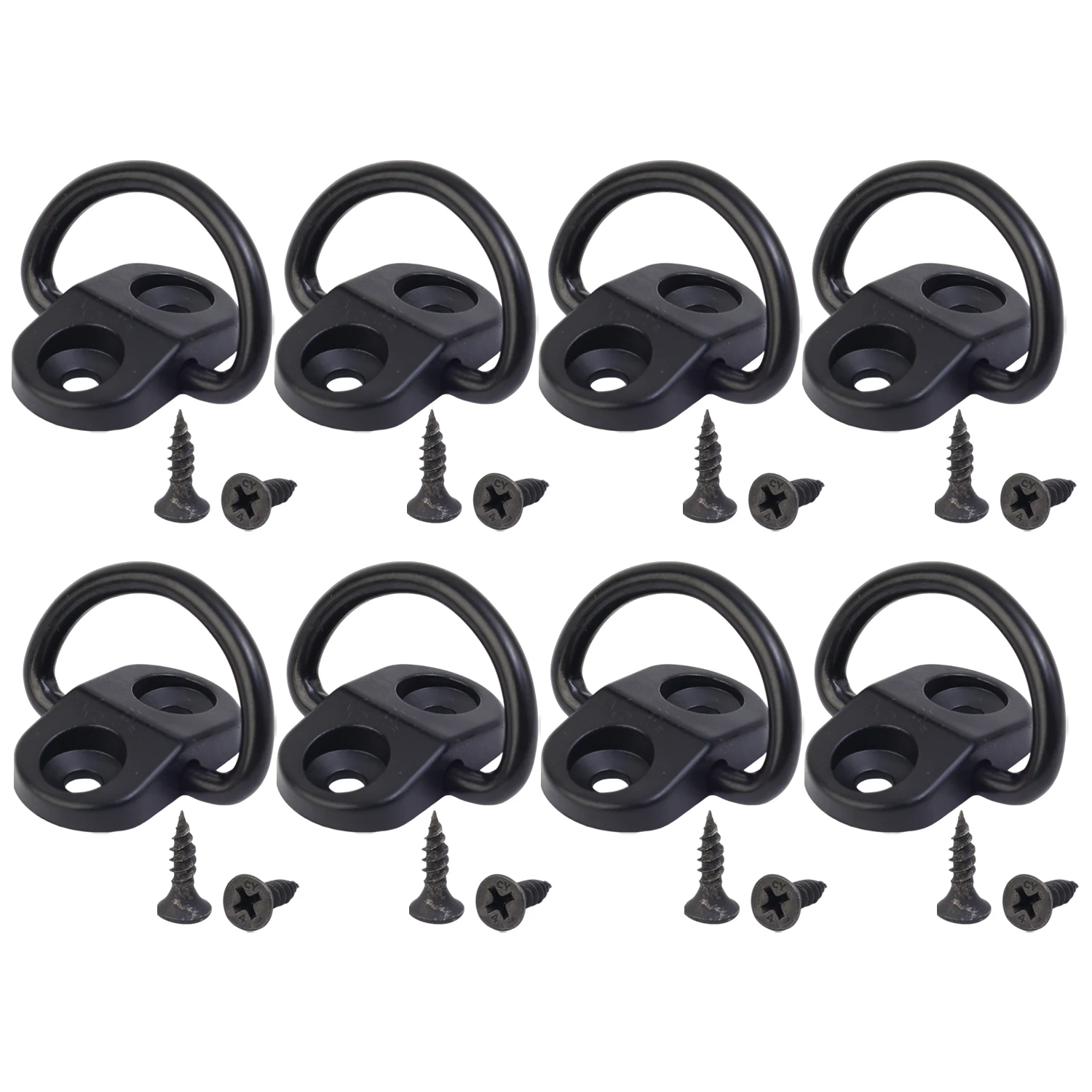 

Крепежное кольцо основания багажника автомобиля Черное металлическое кольцо D-образной формы Фиксированный якорь для хранения Сетчатый крючок для крепления сеток Организация груза