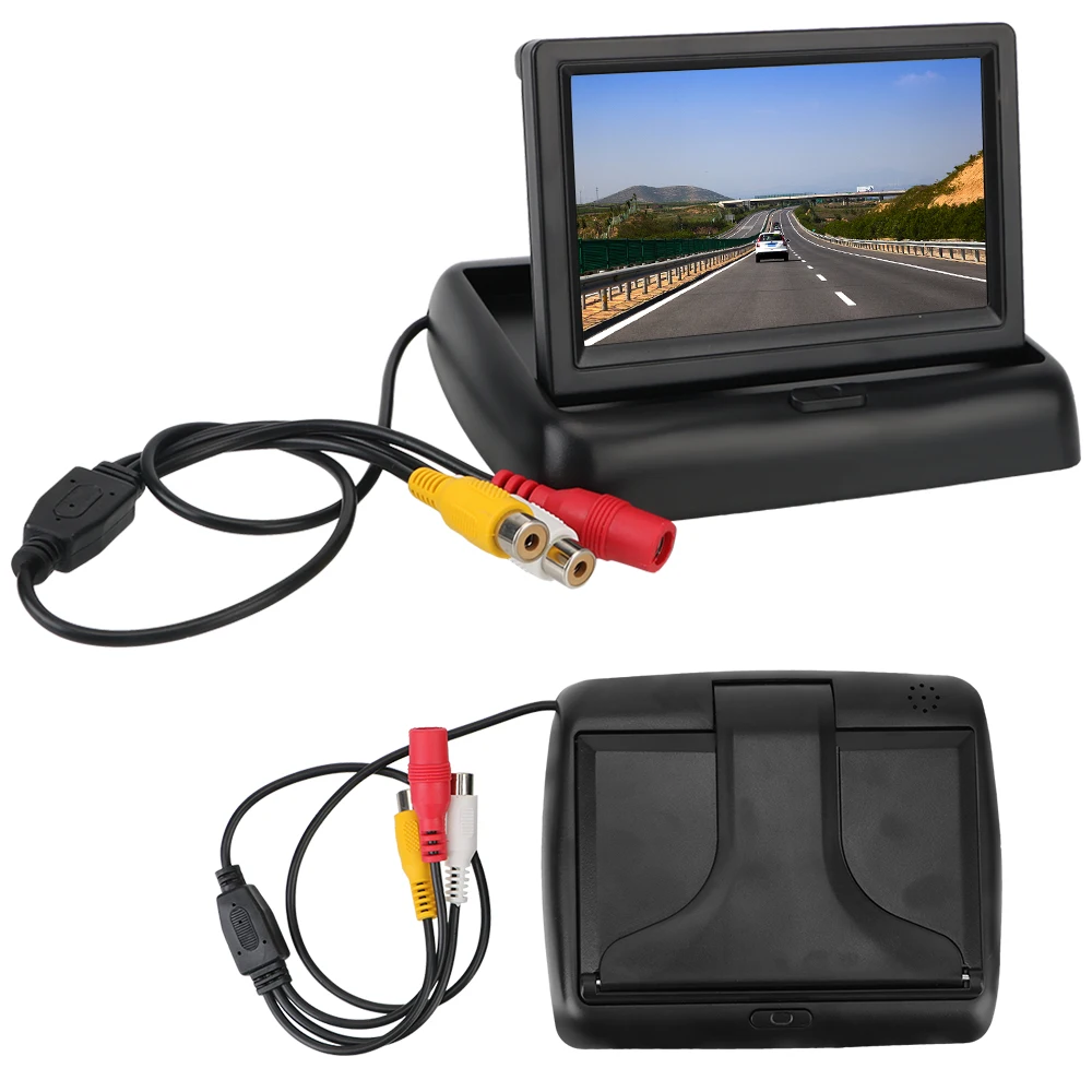 

4.3" inch Universal Car Rear View Monitors TFT LCD Rearview Monitor Reversing Parking System Kit Foldable