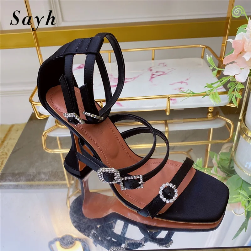 

Summer Sandals Lady Stilettos Women Heels Buckle Pumps Nightclub Buckle High Heels Women Wedding Heels Sandals Party Dance Shoes