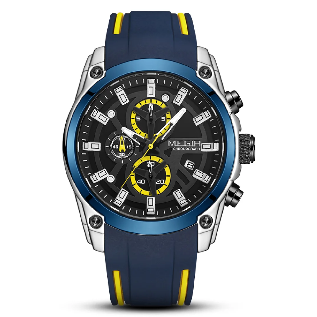 

BAOELA New Blue Sport Watches for Men Top Brand Luxury Chronograph Man Watch Military Quartz Clocks Luminous Relogio Masculino