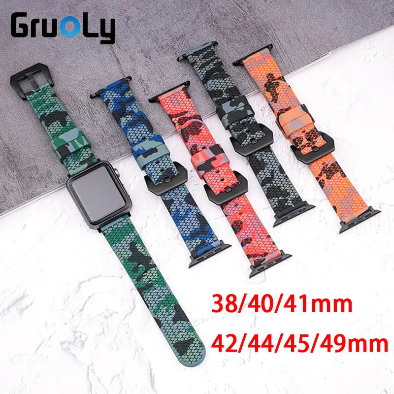 

Silicone Strap For Apple Watch Band 44mm 40mm 45mm 41mm Ultra 49mm 42mm 38 44 45 mm bracelet Apple watch series 7 8 se 3 4 5 6