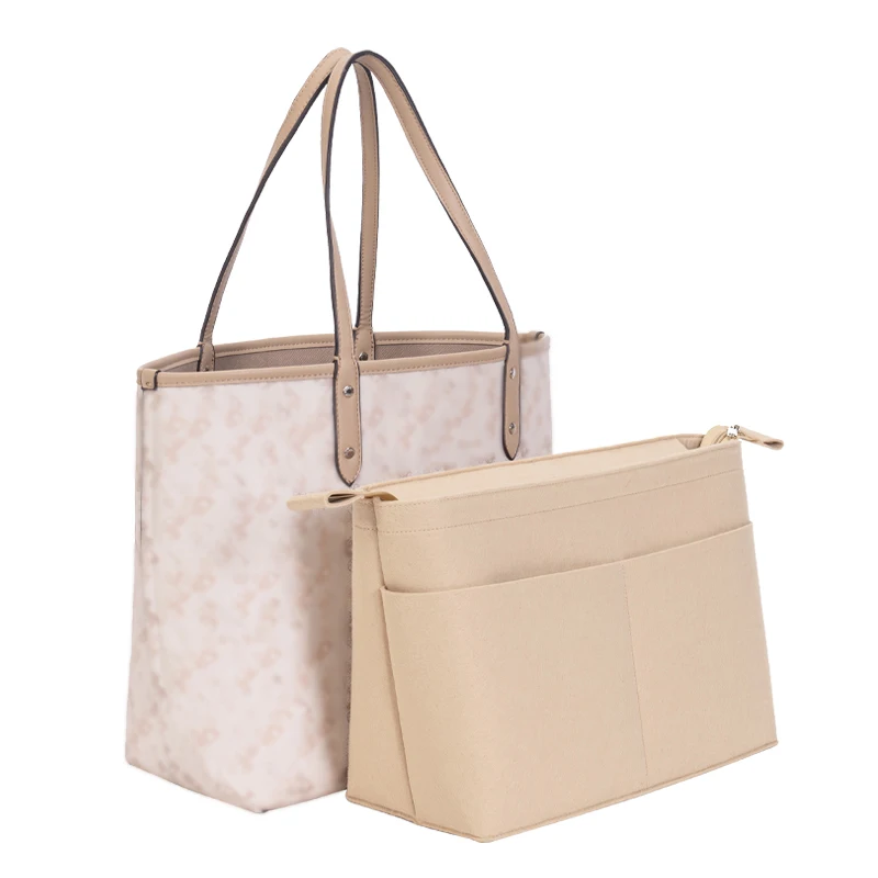 

Felt Encryption Insert Bag For Central Tote Shopper Bag Storage Organizer Makeup Handbag Linner Travel Inner Bags Organizations