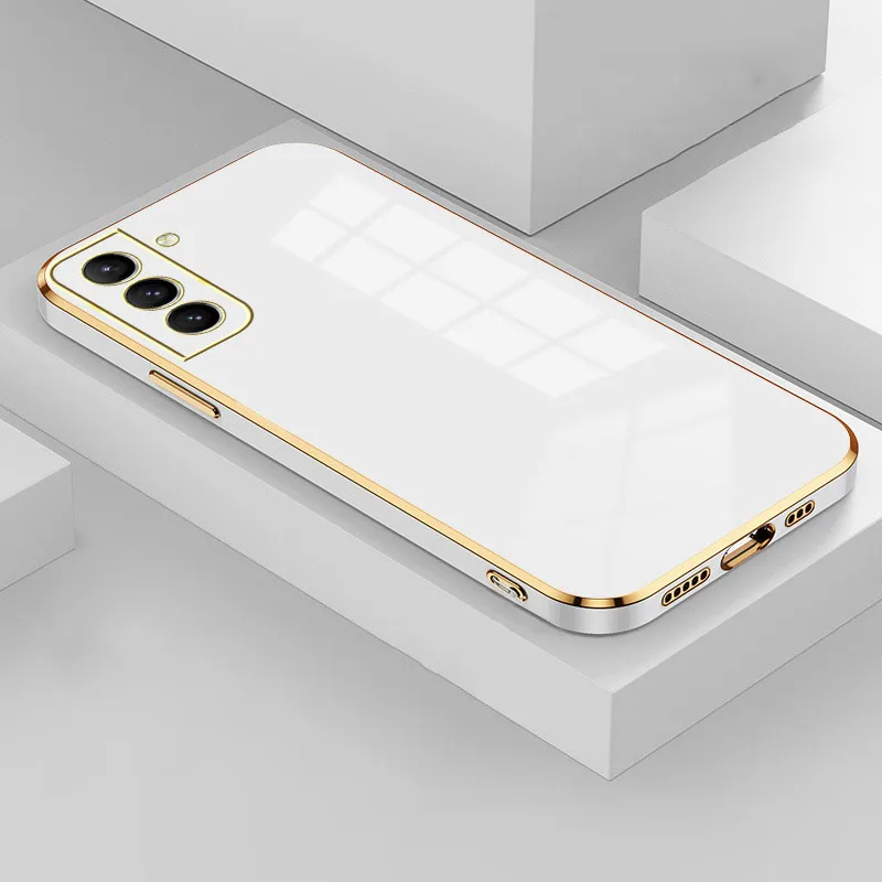 

Мягкий силиконовый чехол с квадратной рамкой для Samsung S21 Ultra S22 S21Plus S21