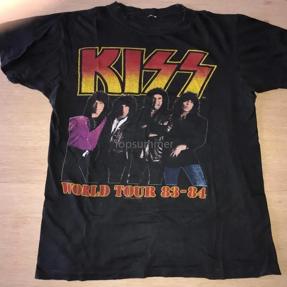 Редкая Винтажная Футболка Kiss 1983 для концерта 80-х годов