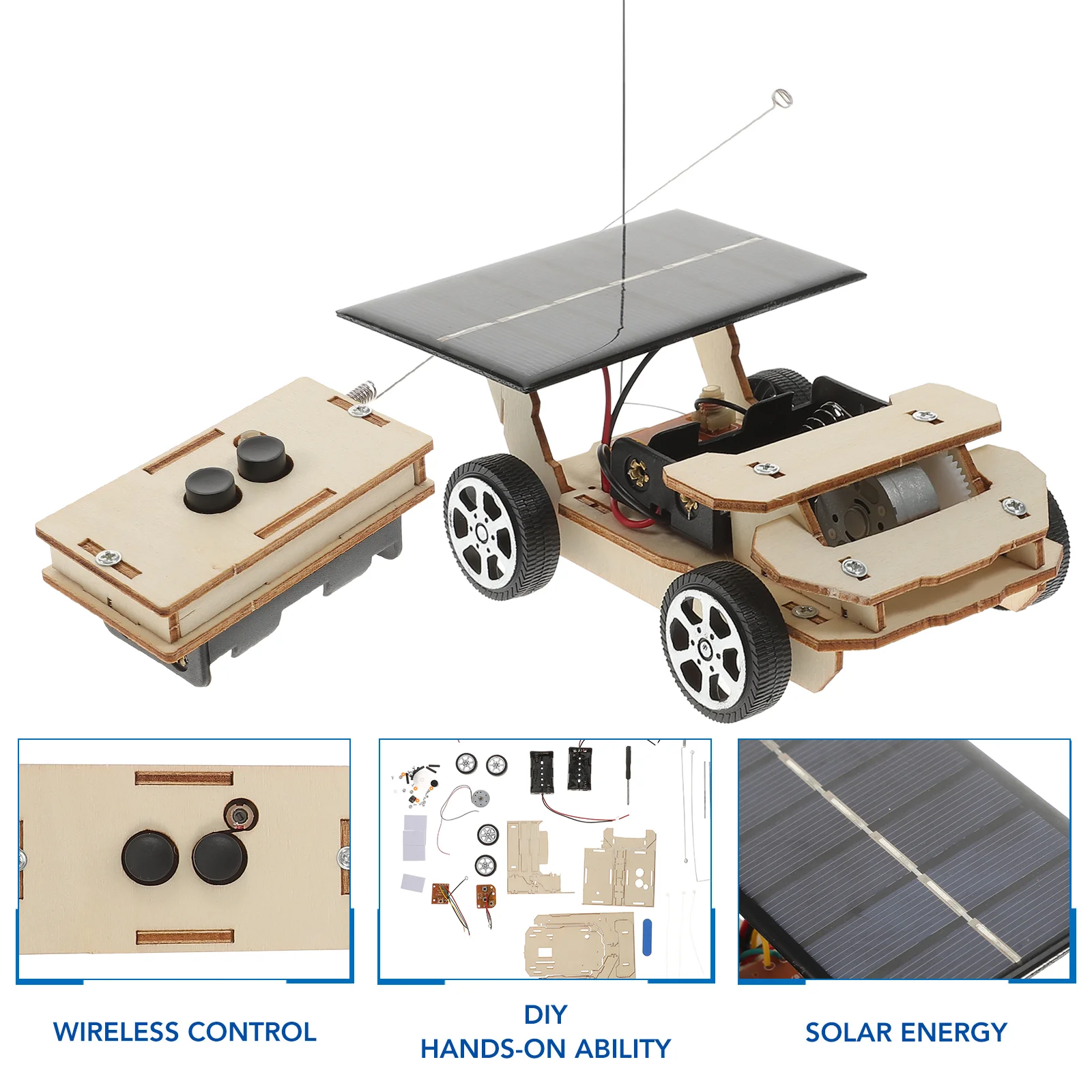 

Wooden Solar Car Model Kits to Build, Car, Educational Science Kits for Kids Age 8- 12, 3D Puzzles Toys for Boys