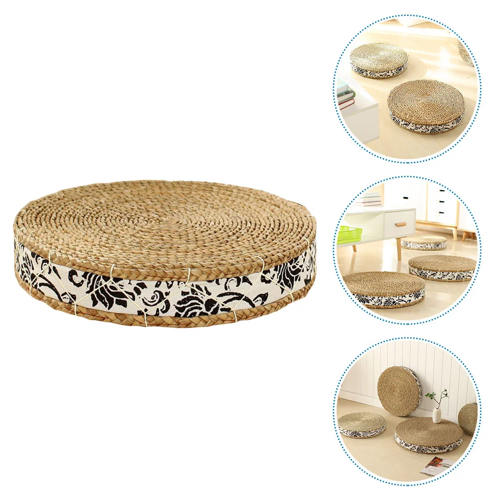 

Meditate Tatami Yoga Decor Woven Round Sitting Cushion Home Seating Mat Carpet Meditation Decorative Sponge Floor Pad