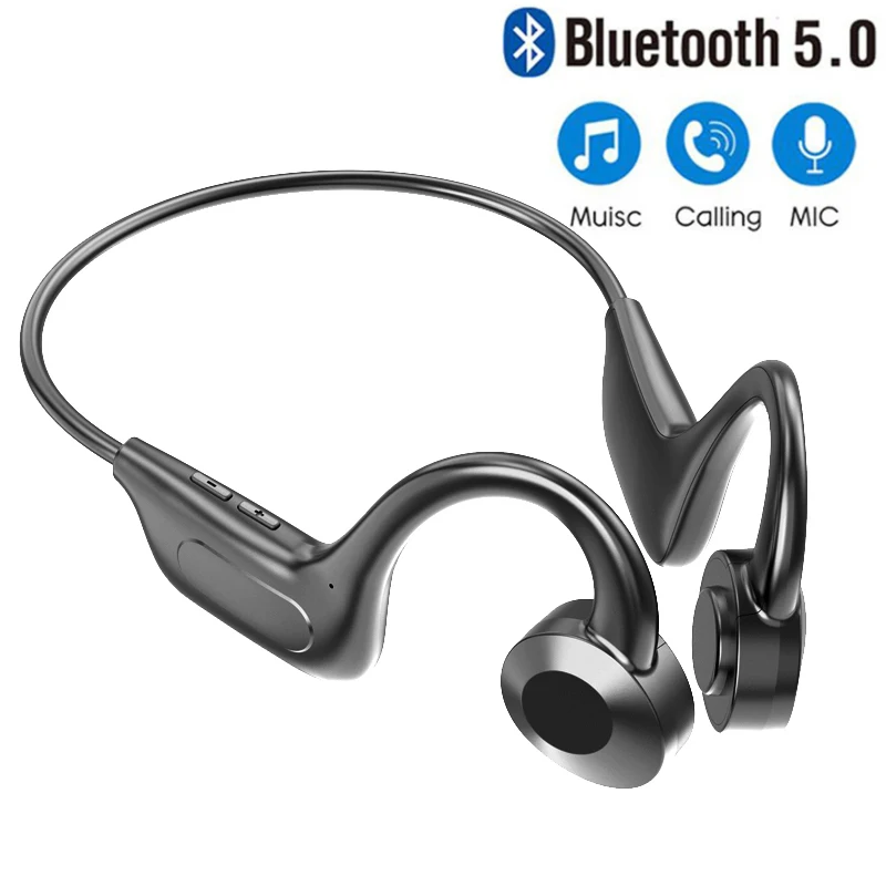New Portable Wireless Headphone VG02 Bluetooth-compatible 5.1 TWS Bone Conduction Headphones Sports Waterproof Earphones
