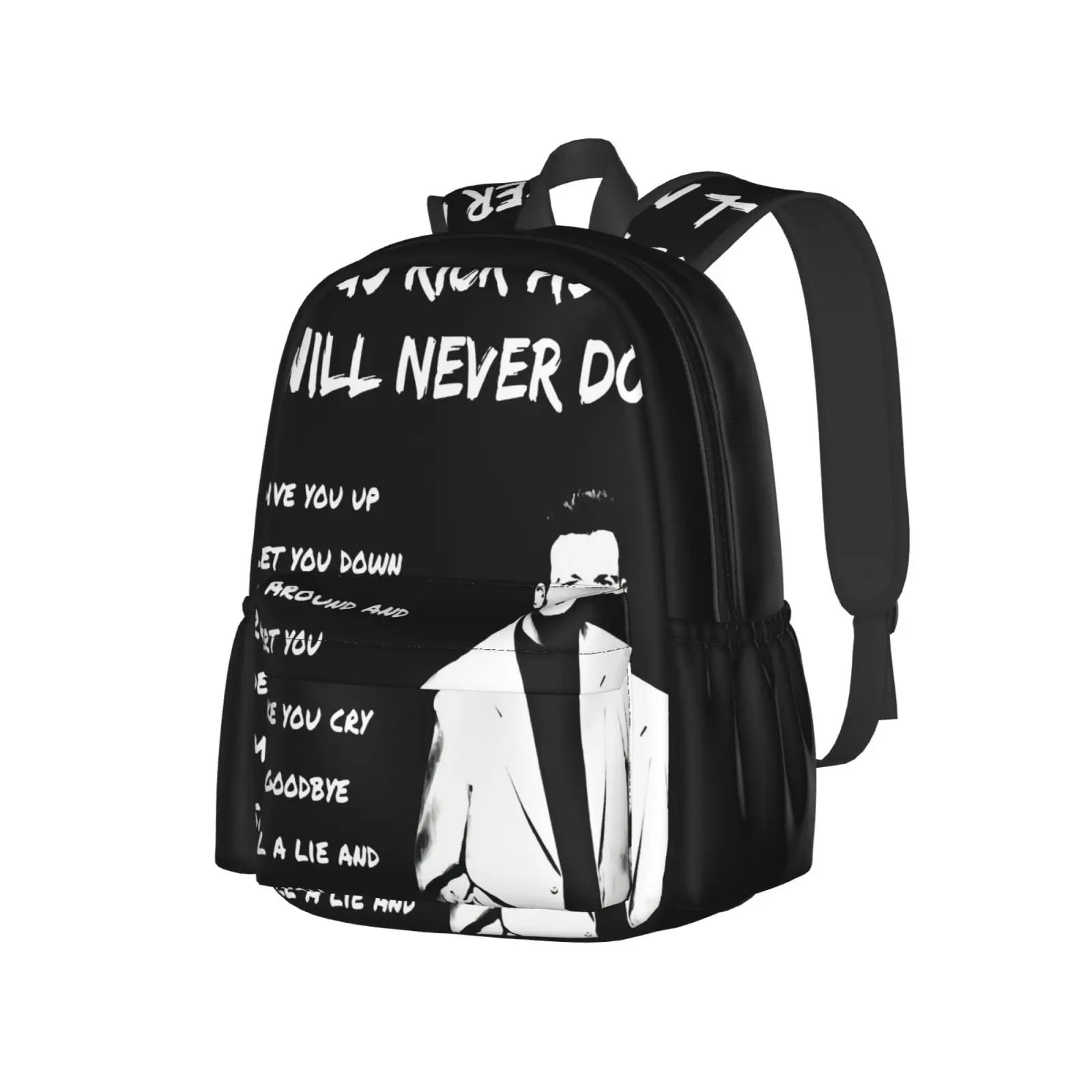 

Rickroller Темный Рик Astley Things Рик Мужская сумка рюкзак с шнурком тканевые сумки череп сумка для девочек симпатичная женская мужская сумка