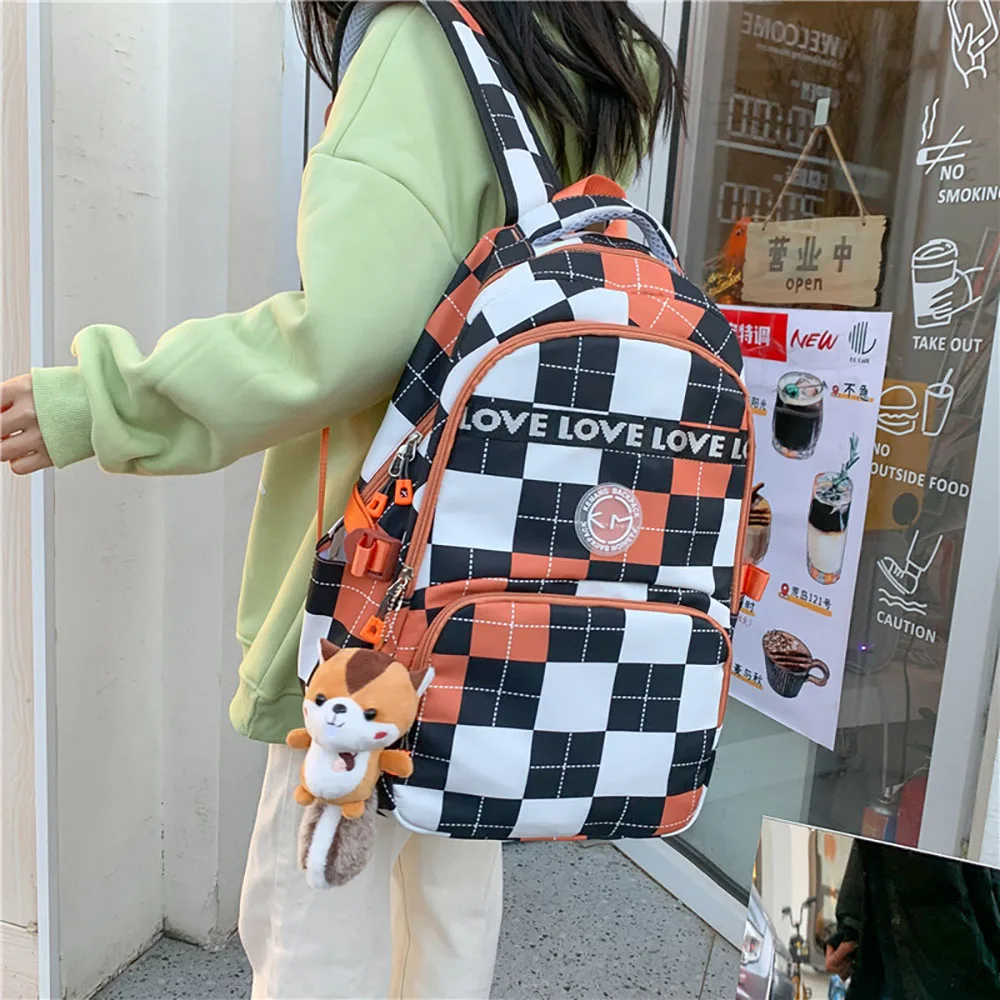 

College Student Backpack Bags For Girls Plate Travel Working Women Backpack Large Capacity Female Shoulder Bag Working Handbag