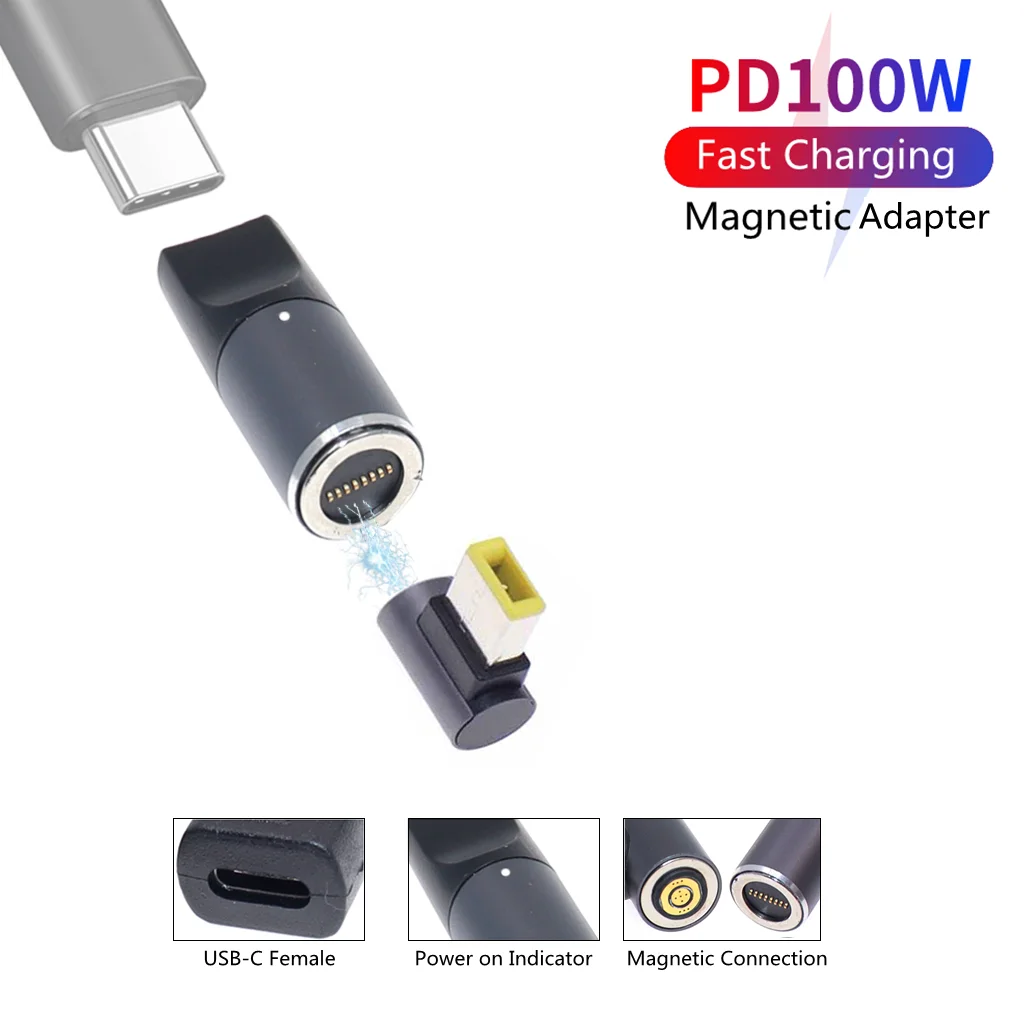 Адаптер с магнитным штекером USB C на Dc 100 Вт | Строительство и ремонт