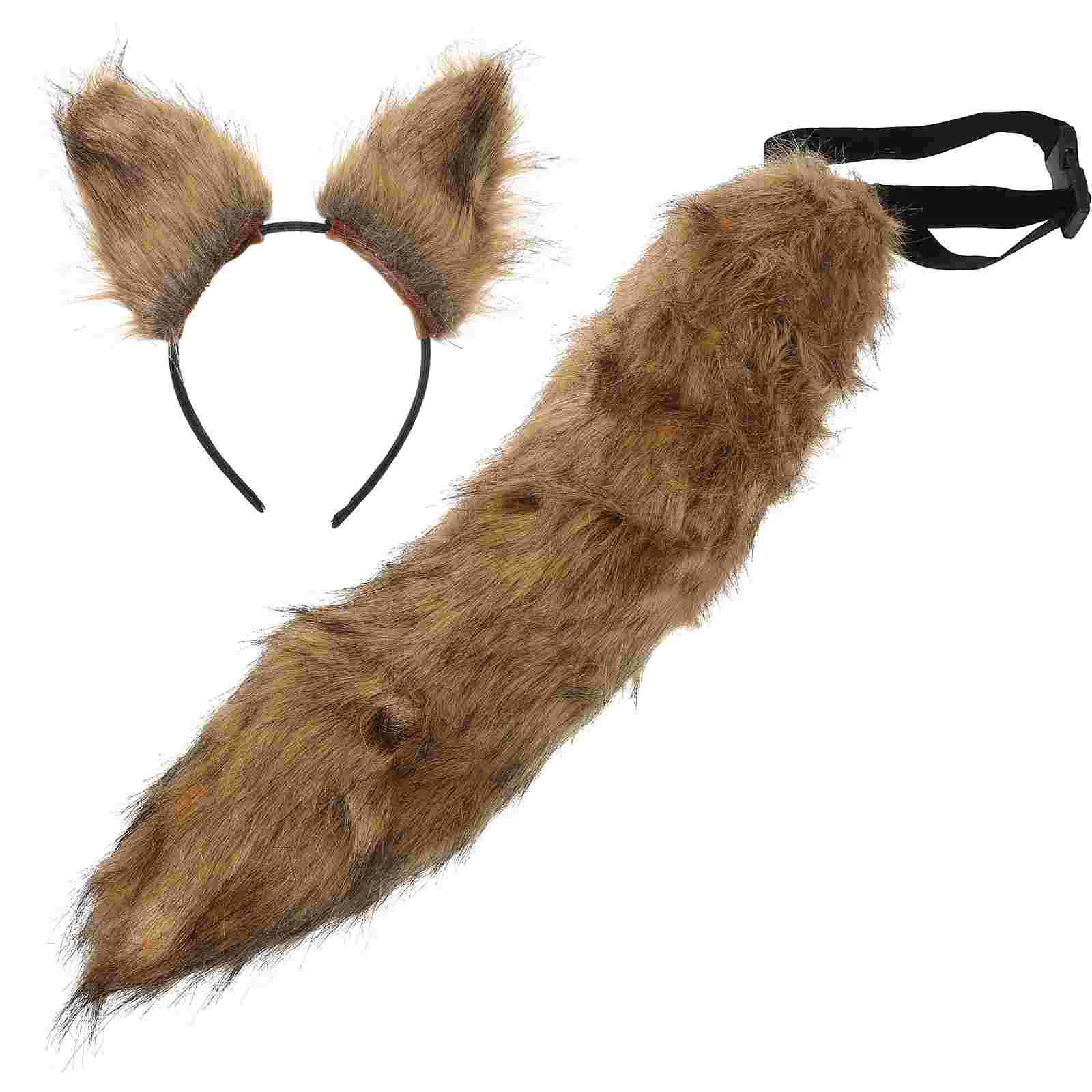 Повязка на голову с лисьим хвостом пушистый реквизит косплей хвосты одежда