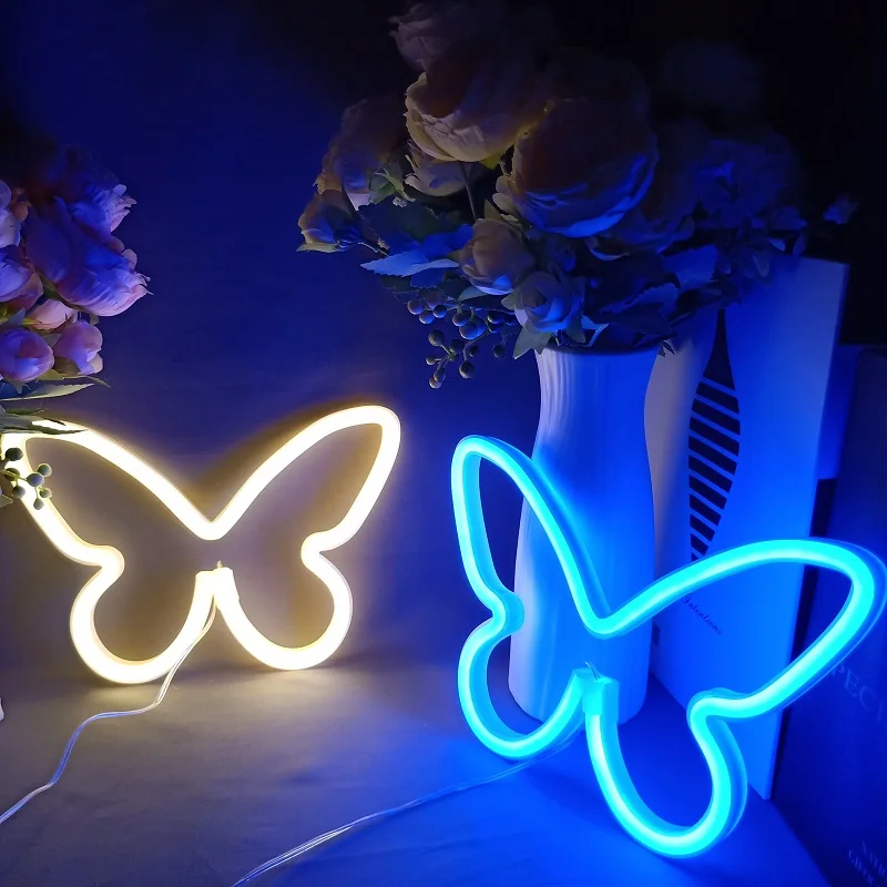 

LED Butterfly Neon USB Charging Night Light for Prom Christmas Decoration Lights Atmosphere Lights Room Decoration