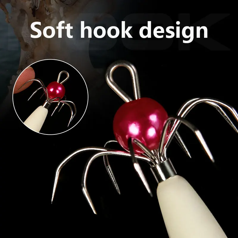 LETOYO Webfoot Octopus рыболовный набор светящиеся приманки для кальмаров одинарная