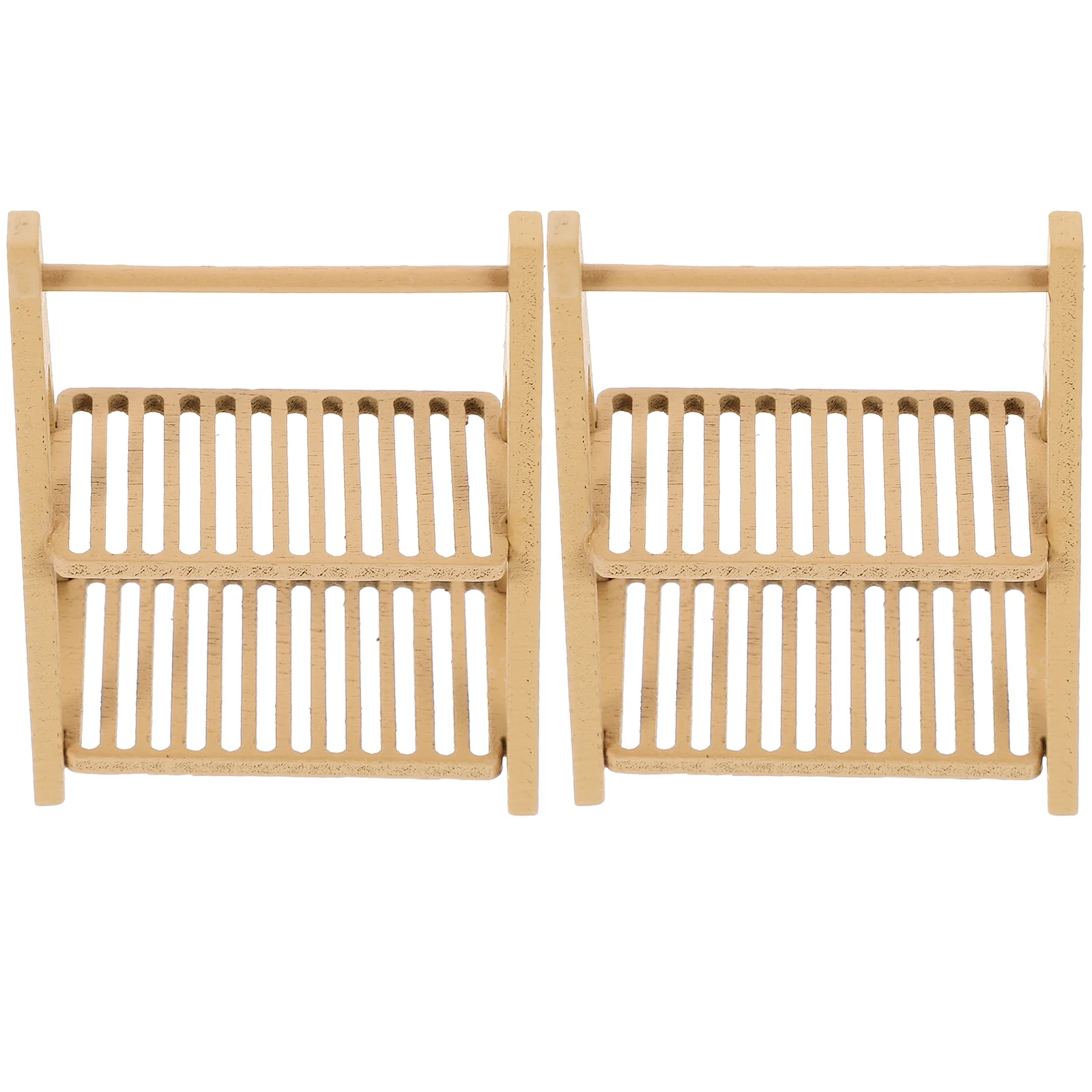 

Mini Bread Stands Wood Shelf Model House Adorable Landscaping Decor Decorative Delicate Miniature Furniture