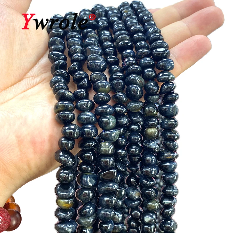 9-12 мм натуральный грубый камень синий черный тигровый глаз свободные