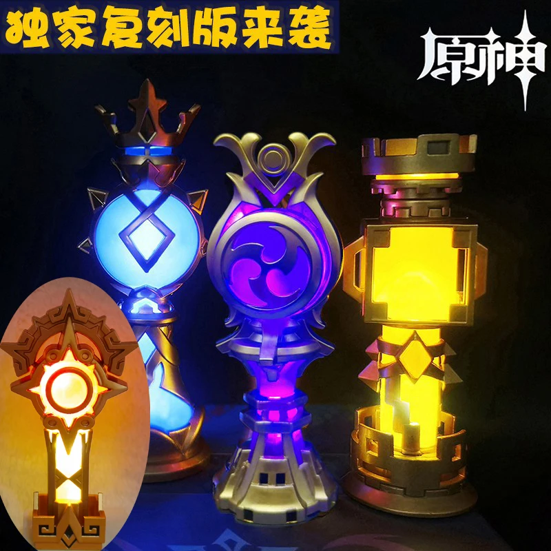 Фото Genshin Impact Mavuika Beelzebul Zhong Li Barbatos Gnosis Plural Gnoses Аниме Косплей Люминесцентный Металлический Ночник Подвеска №1