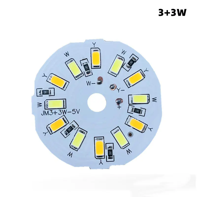 Фото Спот Потолочный Dc5v Usb 46 мм светодиод Pcb установлен 3 + 3w 5730 светодиодный чип Smd Cob Doide теплый естественный белый двойной цвет Growlight Usb №5