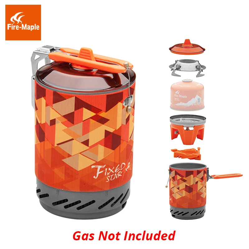 

Газовая горелка Fire Maple X2, плита походная, туристическая, портативная, с системой приготовления пищи, кастрюлей и теплообменником FMS-X2