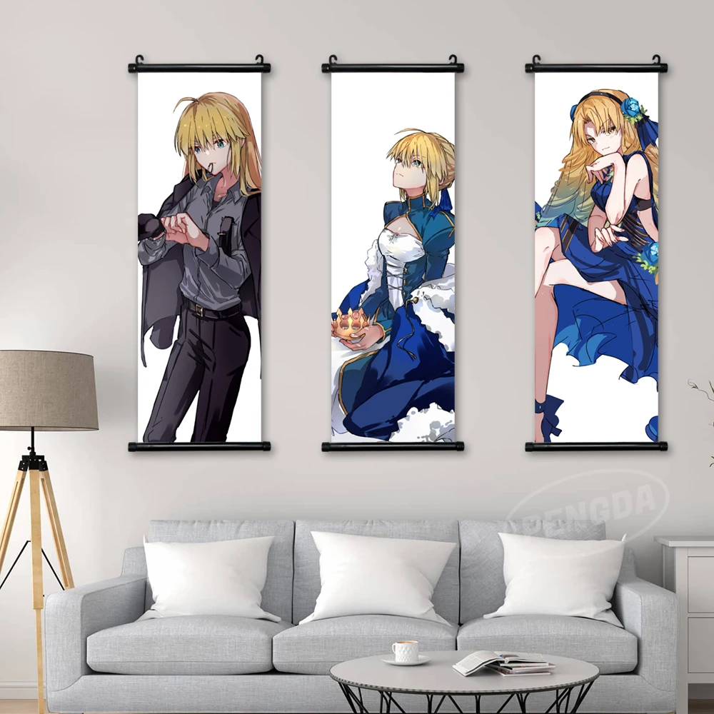 

Print Canvas Fate Grand Order Poster Altria Pendragon Home Decoration Medea Wall Artwork Game Picture Scroll Hanging Painting