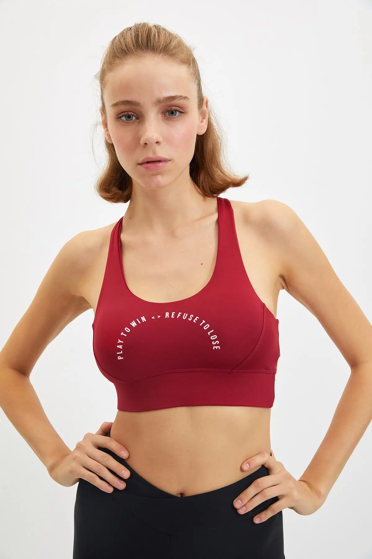 

Trendyol Slogan Printed Padded Sport Bra TWOAW22SS0059