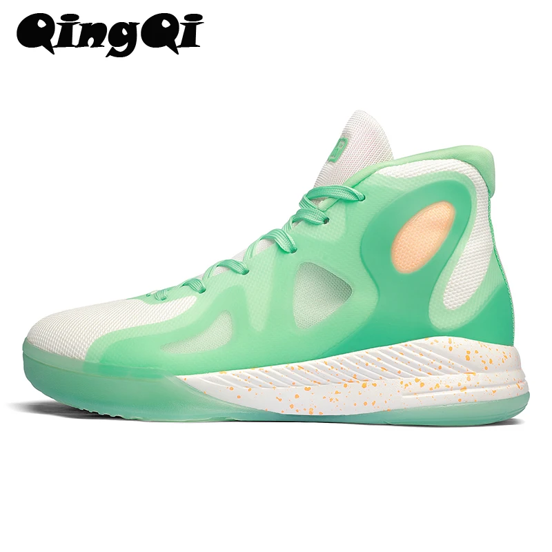 

QQ-AI 1301-1 Fly Knit Upper High Quality Mens Basketball Sneakers Wearable Training Sports Sneakers Non-slip Basketball Shoes