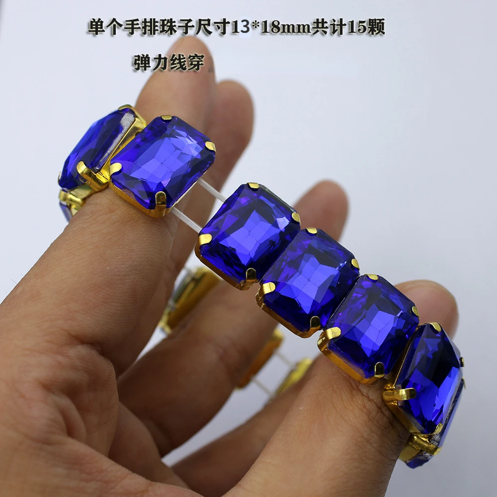 Блестящие кристаллы 13*18 маленькие квадратные браслеты ювелирные изделия из