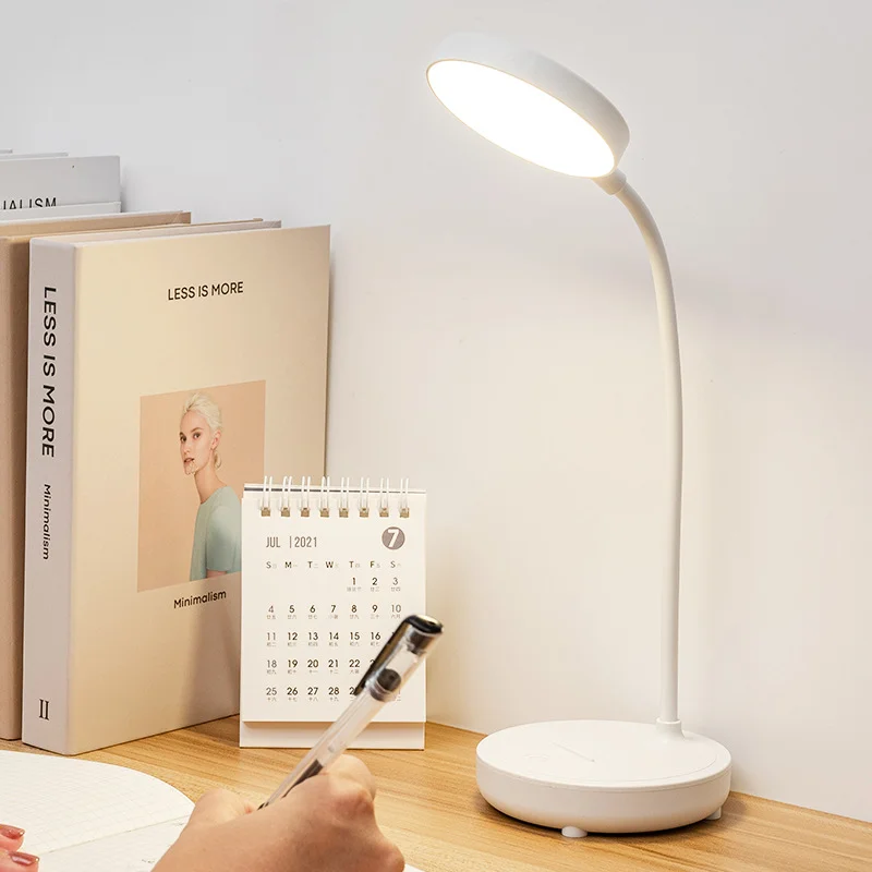 

Table Lamp LED Eye Protection Lamp Plugged In Bedroom Bedside Lamp Dormitory Learning Reading Book Lamp Student Gift Small Lamp