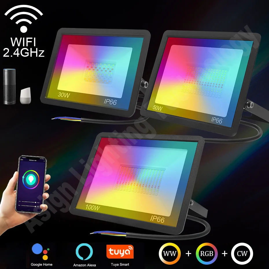 Умный RGB-прожектор 220 В 100 Вт 50 30