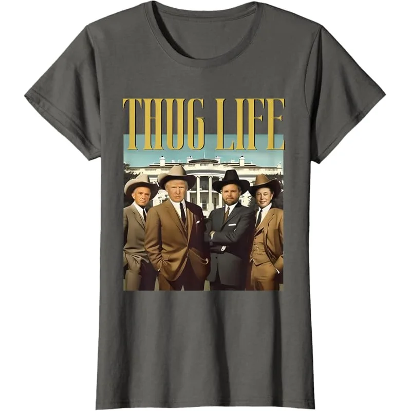 Футболка Элона Thug Life Trump Vance Kennedy
