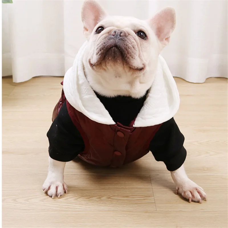 Pug Clothes Winter French Bulldog Clothes Frenchie Dog Costume Outfit Waterproof Pet Clothing Apparel Warm Dog Vest Coat Jacket