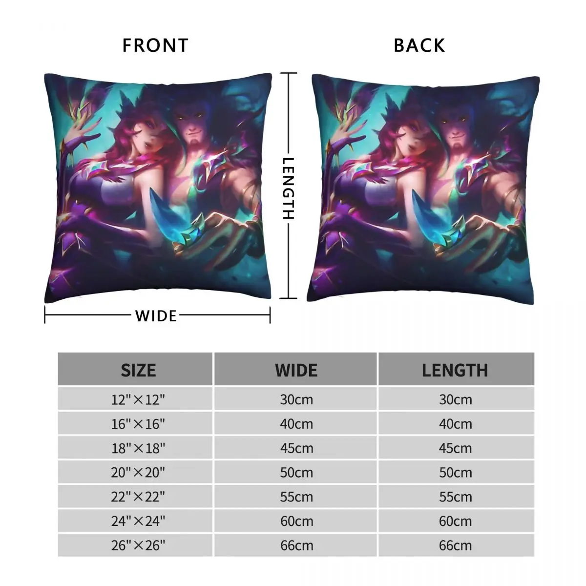 Xayah Rakan Star Guardian Throw Pillow Case League Of Legends Game Backpack Coussin Covers DIY Printed Soft Sofa Decor - купить по