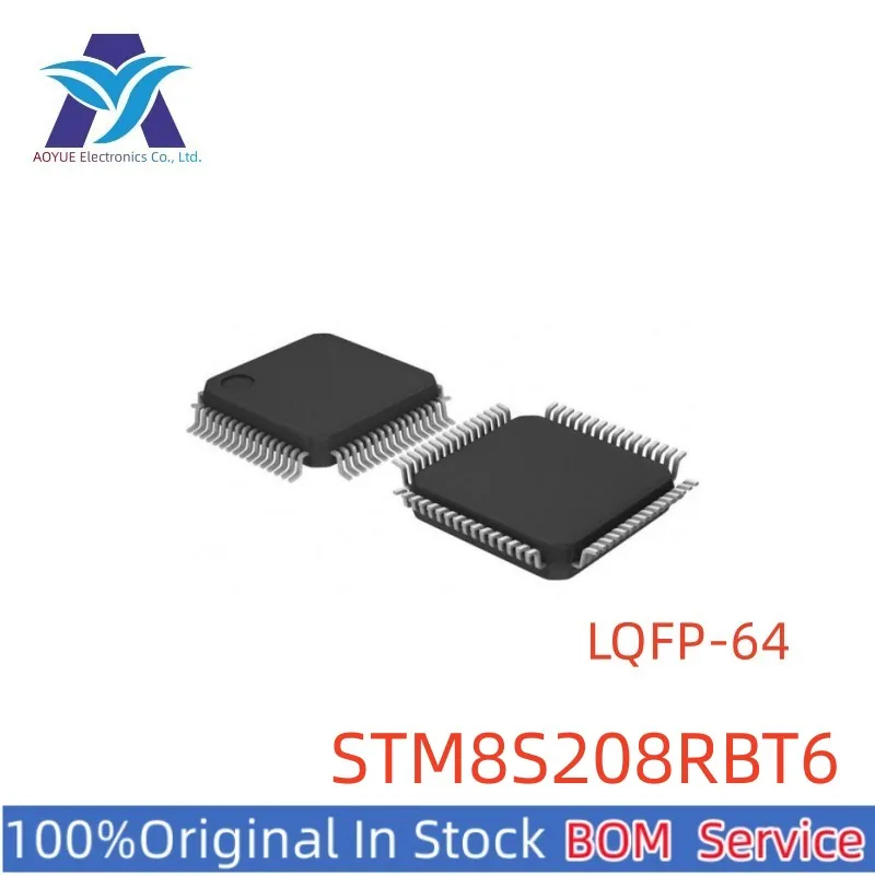 

New Original Stock IC Electronic Components STM8S208RBT6 STM8S208 24 MHz 128 KB STM8S 8-bit MCU Series One Stop BOM Service