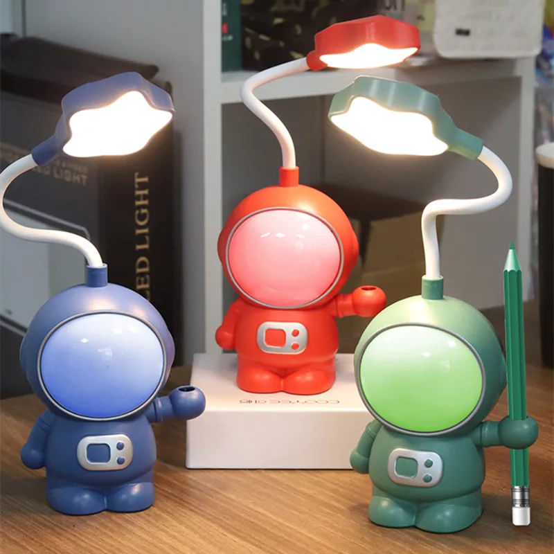 

LED Rechargeable Table Lamp For Children USB Charging Night Light Bedroom Mini RGB Atmosphere Home Decor Kids Reading
