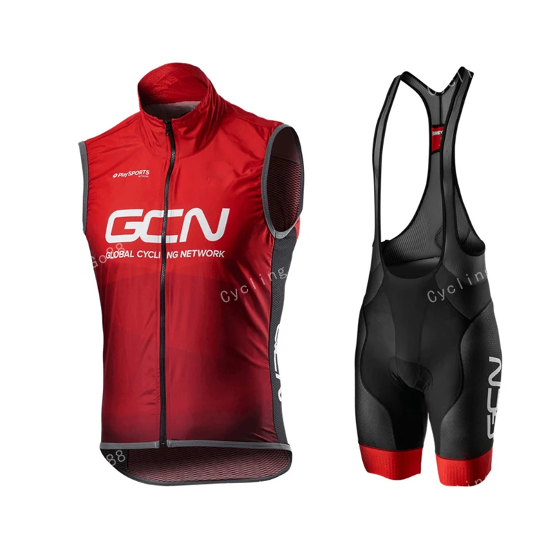 

Vest Men's Mountain Bike Cycling Jersey GCN Cycling Wear Sleeveless Breathable Cycling Jersey Bib Short Set Maillot Ciclismo