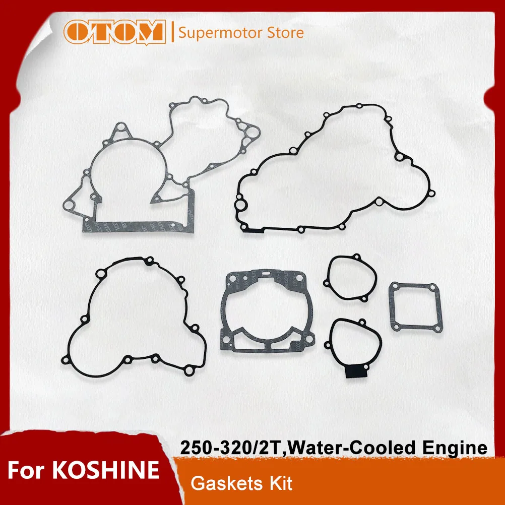 

Комплект уплотнительных прокладок для мотоцикла OTOM, крышка двигателя, накладка цилиндра для KOSHINE 250 300 320 2T, аксессуары для двигателя с водяным охлаждением, велосипеды