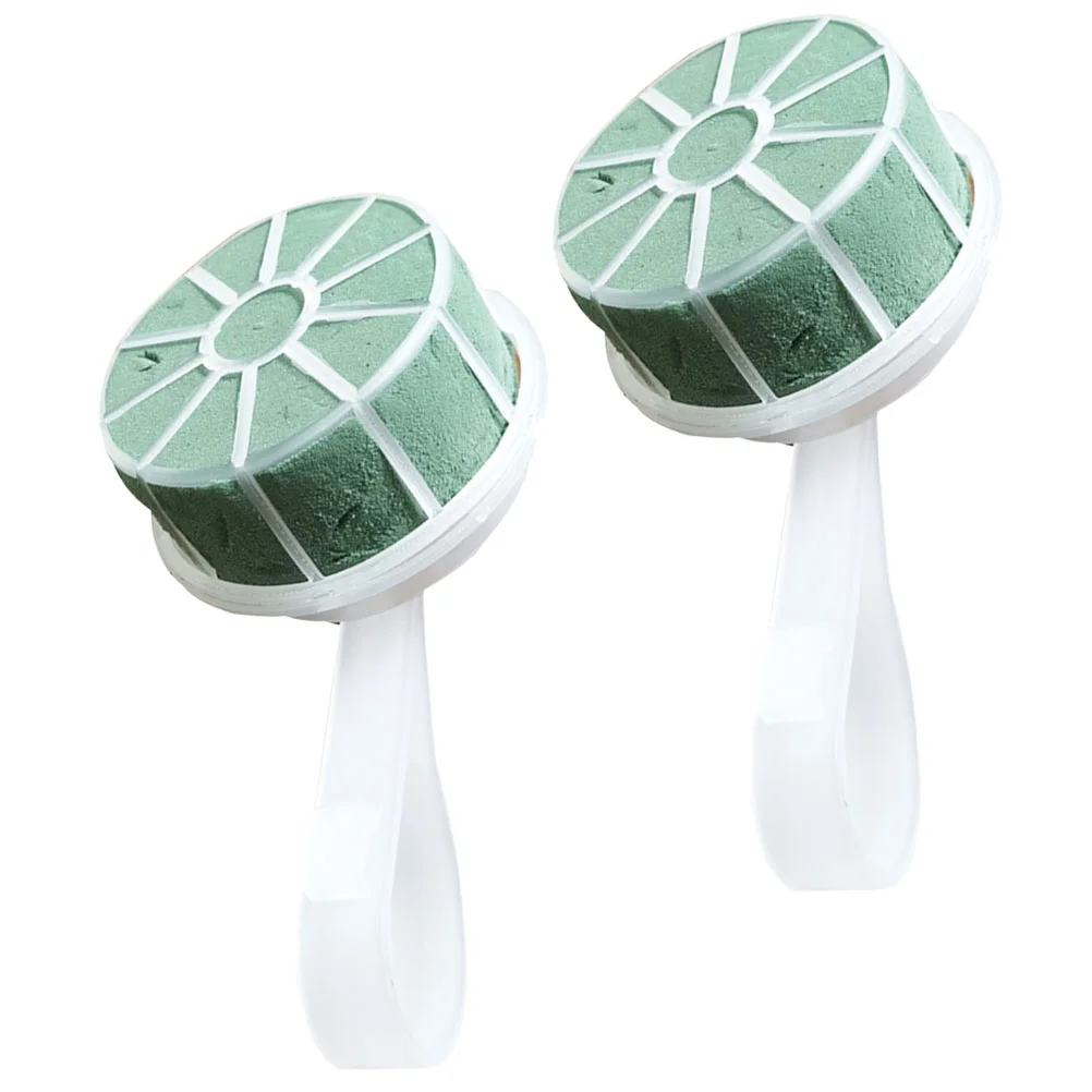 

2 Pcs DIY Bouquet Holders Wedding Bridesmaid Floral Flower Handle Bridal Arrangement Holding Flowers Support